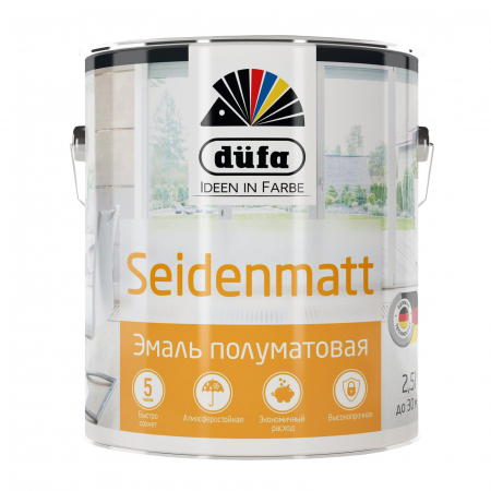 Dufa Retail Seidenmatt / Дюфа Ритейл Сейденмат Эмаль для дерева и металла алкидная полуматовая