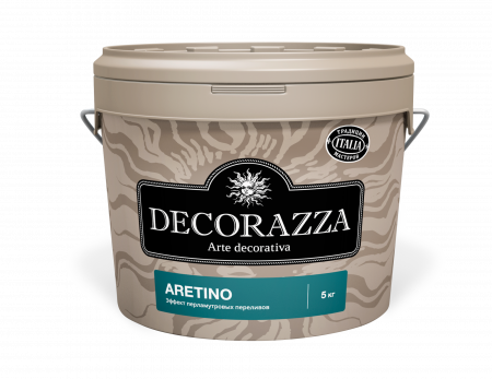 Decorazza ARETINO / Аретино Декоративная краска с перламутровым эффектом и добавлением мелкофракционного наполнителя