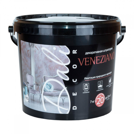 Dali-Decor декоративная штукатурка Veneziano с эффектом отполированного камня 7кг