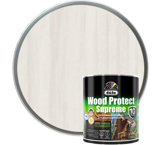Пропитка Dufa WOOD PROTECT SUPREME 0,75л белый