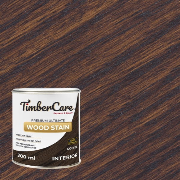 Масло 2 в 1 TimberCare Wood Stain тонирующее, высокой прочности 350019 Кофе 0,2л