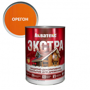 Защитно-декоративное покрытие для дерева АКВАТЕКС ЭКСТРА алкидное, полуглянцевое, орегон 0,8л
