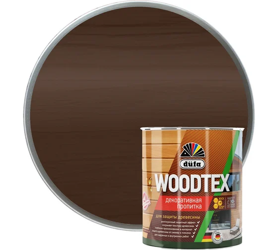 Dufa Пропитка WOOD TEX для защиты древесины; венге 0,9л