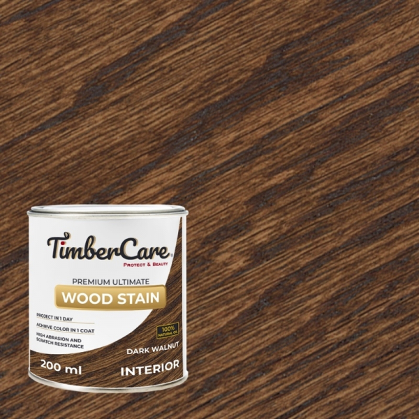Масло 2 в 1 TimberCare Wood Stain тонирующее, высокой прочности 350027 Темный орех 0,2л