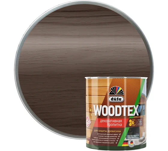 Dufa Пропитка WOOD TEX для защиты древесины; палисандр 0,9л