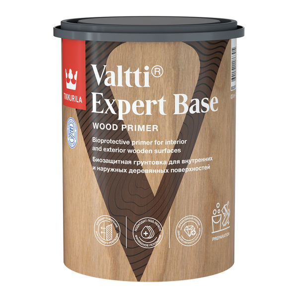 Грунтовочный антисептик TIKKURILA VALTTI EXPERT BASE высокоэффективный 0,9л