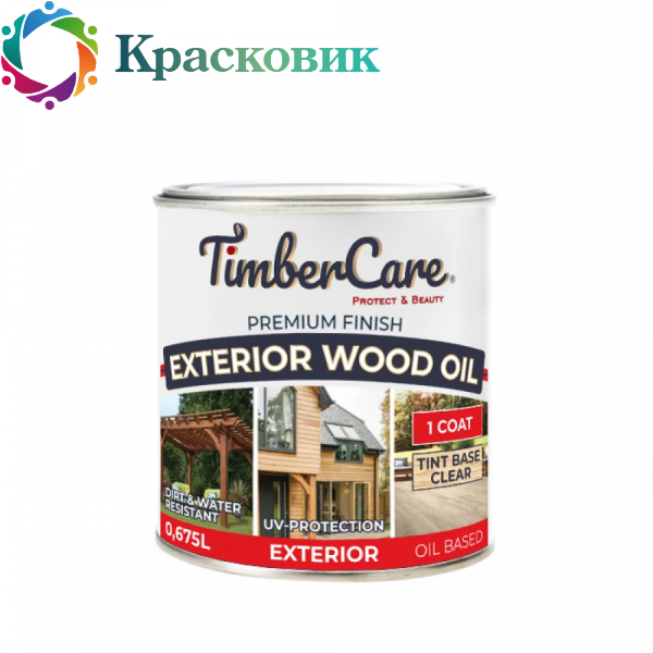 Масло TimberCare Exterior Wood Oil защитное для наружных работ, прозрачный 350045 0,675л