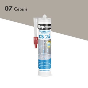 Затирка ЦЕРЕЗИТ CS 25 SILICOFLEXX силиконовая для швов противогрибковая 07 серый 280мл