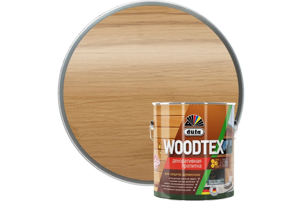 Пропитка Dufa Woodtex алкидная для защиты древесины, орех 3л