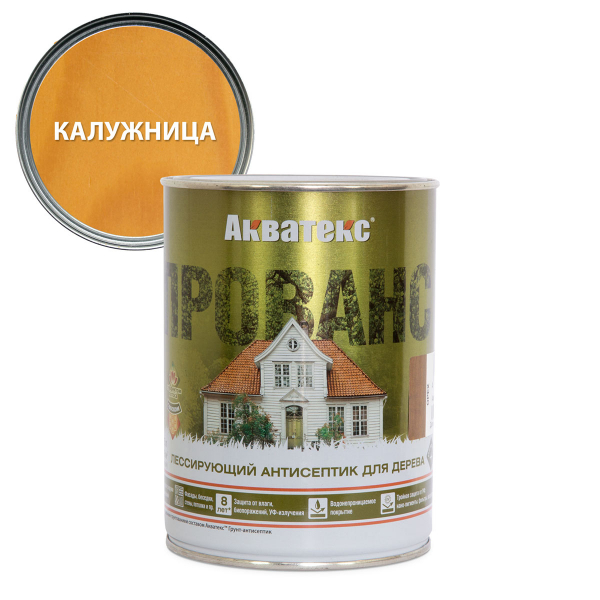 Антисептик для дерева АКВАТЕКС ПРОВАНС лессирующий, полуматовый 0,75л калужница