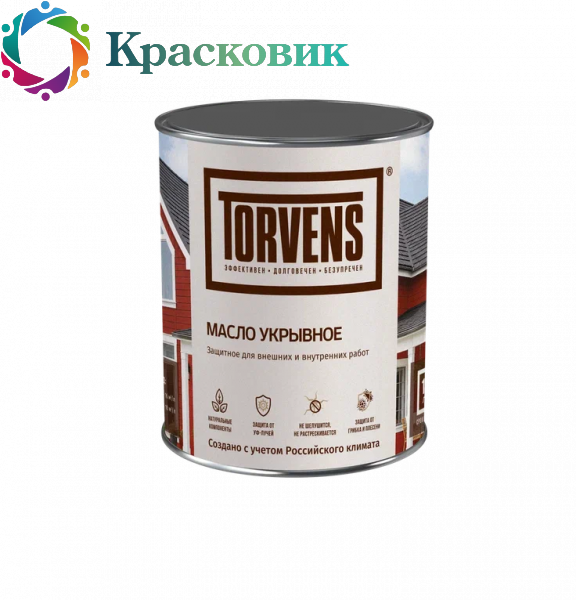 Масло TORVENS ДЛЯ ДЕРЕВА УКРЫВНОЕ для наружных и внутренних работ 1л бесцветная