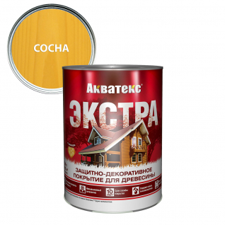 Защитно-декоративное покрытие для дерева АКВАТЕКС ЭКСТРА алкидное, полуглянцевое, сосна 0,8л
