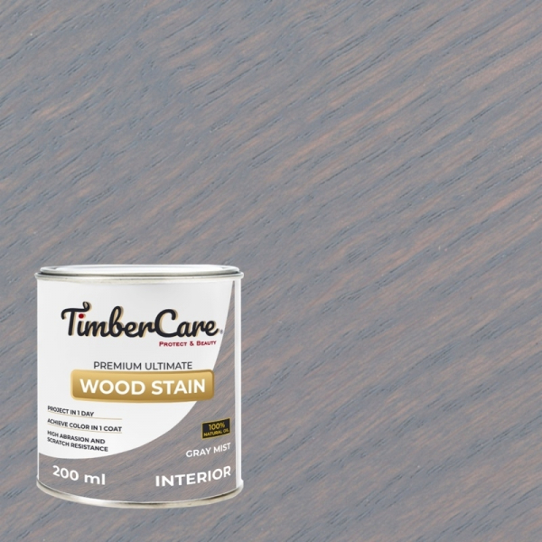 Масло 2 в 1 TimberCare Wood Stain тонирующее, высокой прочности 350009 Серая дымка 0,2л