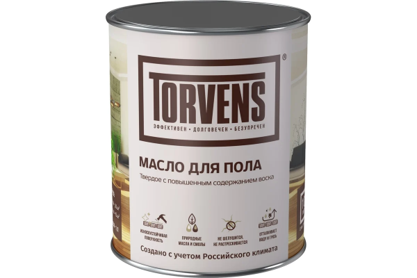 Масло TORVENS для пола, твердое с повышенным содержанием воска каштан 1л