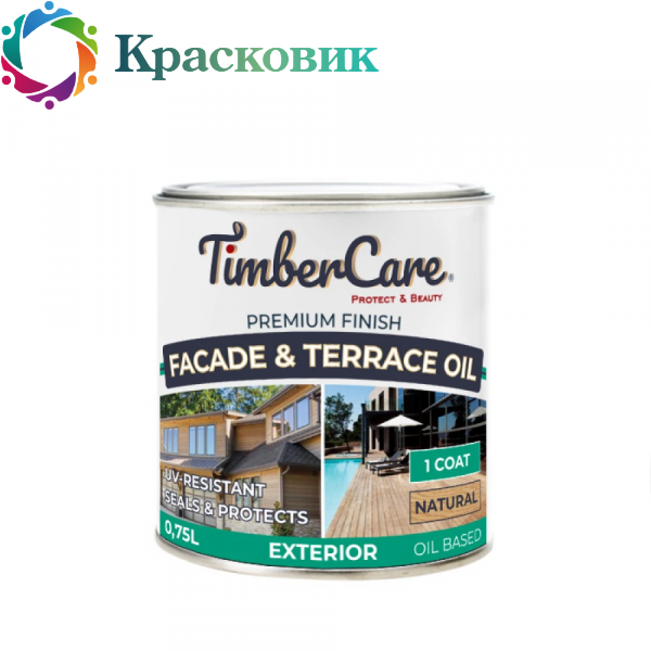 Масло TimberCare Fasade & Terrase Oil для фасадов и террас 0,75л натуральный 350047