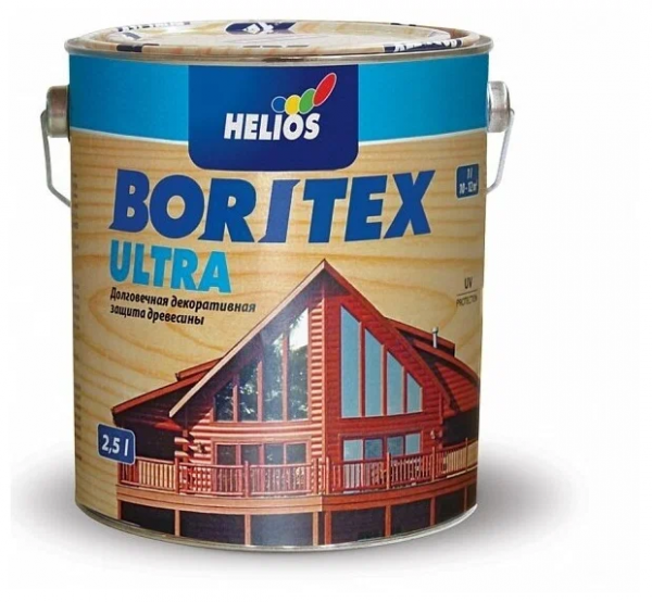 Helios BORITEX ULTRA / Боритекс Ультра Пропитка по дереву 2,5л махагон