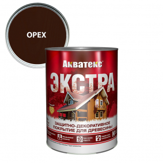 Защитно-декоративное покрытие для дерева АКВАТЕКС ЭКСТРА алкидное, полуглянцевое, орех 0,8л