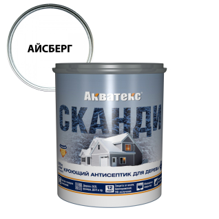 Антисептик Акватекс Сканди для древесины кроющий акриловый полуматовый айсберг 0,75л