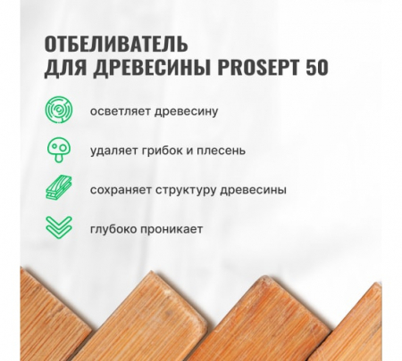 Prosept 50 / Просепт 50 Состав отбеливающий для древесины концентрат 1:1 №7