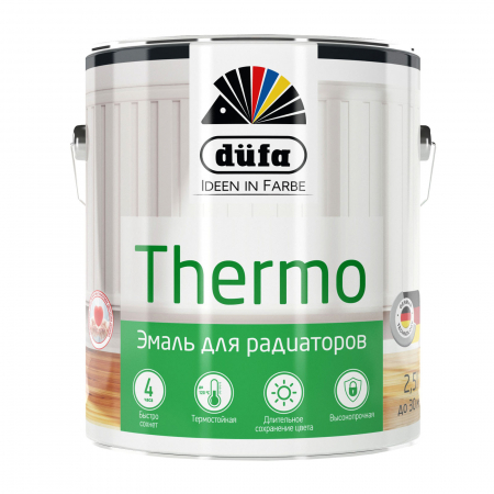 Dufa Retail THERMO / Дюфа Ритейл Термо Эмаль для отопительных приборов белая
