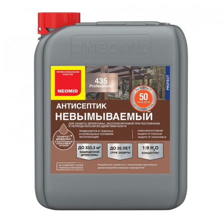 Neomid 435 ECO / Неомид 435 Эко антисептик декоративный невымываемый для внутренних и наружных работ коричневый