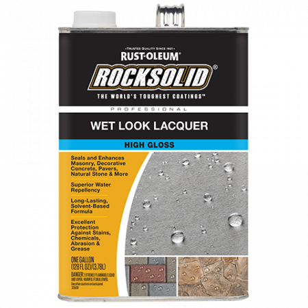 ROCKSOLID® HIGH GLOSS WET LOOK LACQUER Лак для камня и бетона с эффектом мокрого камня