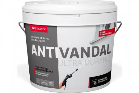 Bayramix Ultra Durable AntiVandal Антивандальная силиконовая краска для поверхностей с высокой эксплуатационной нагрузкой 2,7л