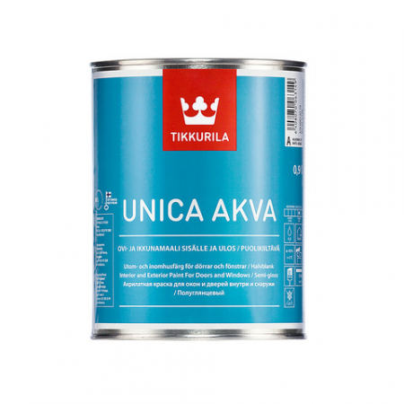 Tikkurila Unica Akva/Тиккурила УНИКА АКВА Полуглянцевая акрилатная краска