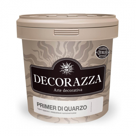 Decorazza PRIMER DI QUARZO / Праймер ди кварцо Укрывающий грунт для улучшения адгезии к последующим окрасочным слоям грунт кварцевый 1,5 кг