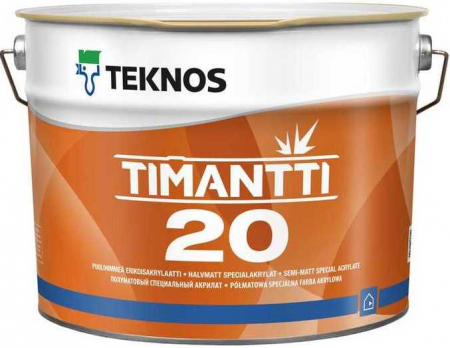 Teknos TIMANTTI 20 / Текнос ТИМАНТИ 20 краска полуматовая акрилатная для стен и потолков