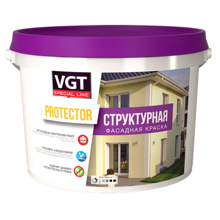 VGT Protector / ВГТ Протектор Краска Фасадная Структурная для Внутренних и Наружных Работ