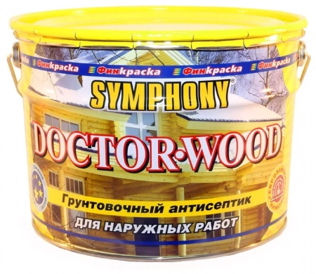 Symphony DOCTOR WOOD / Симфония ДОКТОР ВУД Грунтовочный антисептик на основе льняного масла 2,7л