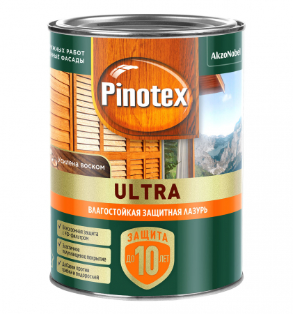 Pinotex Ultra / Пинотекс Ультра антисептик для древесины 0,9л палисандр