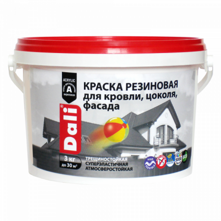 Краска резиновая Dali трещиностойкая акриловая №2