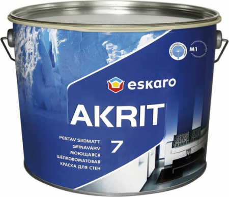 Краска интерьерная ESKARO Akrit 7 моющаяся шелково-матовая №4