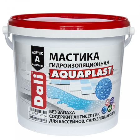 Dali мастика Aquaplast / Дали Аквапласт гидроизоляционная универсальная акриловая 2,5л