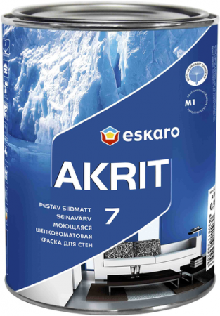 Краска интерьерная ESKARO Akrit 7 моющаяся шелково-матовая №3