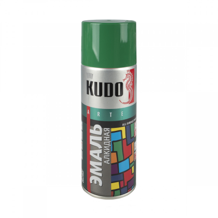 KUDO Эмаль аэрозольная  алкидная краска KU-10081 520 мл RAL 6029 зеленая