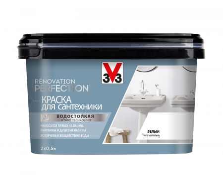 3V3 RENOVATION PERFECTION Белая краска для сантехники с защитным покрытием